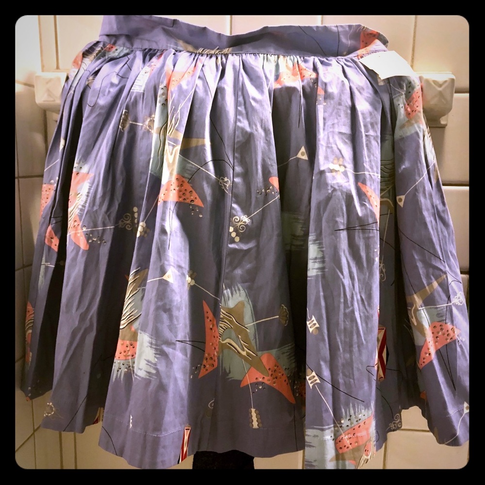 Trashy diva lilac retro pattern skirt